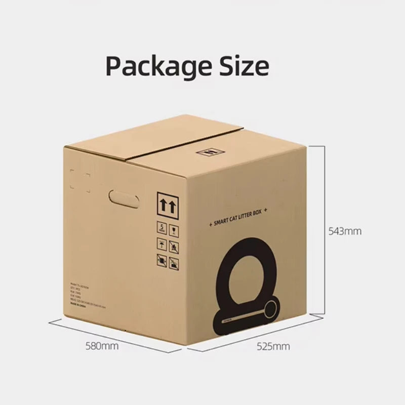 Automatic Large Capacity Cat Litter Box with Semi-Enclosed Design and APP Remote Control