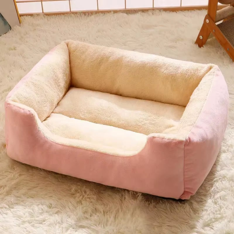 Premium Cat and Dog Bed with Cushions - Winter Accessories for Pets and Cozy Habitat Solutions