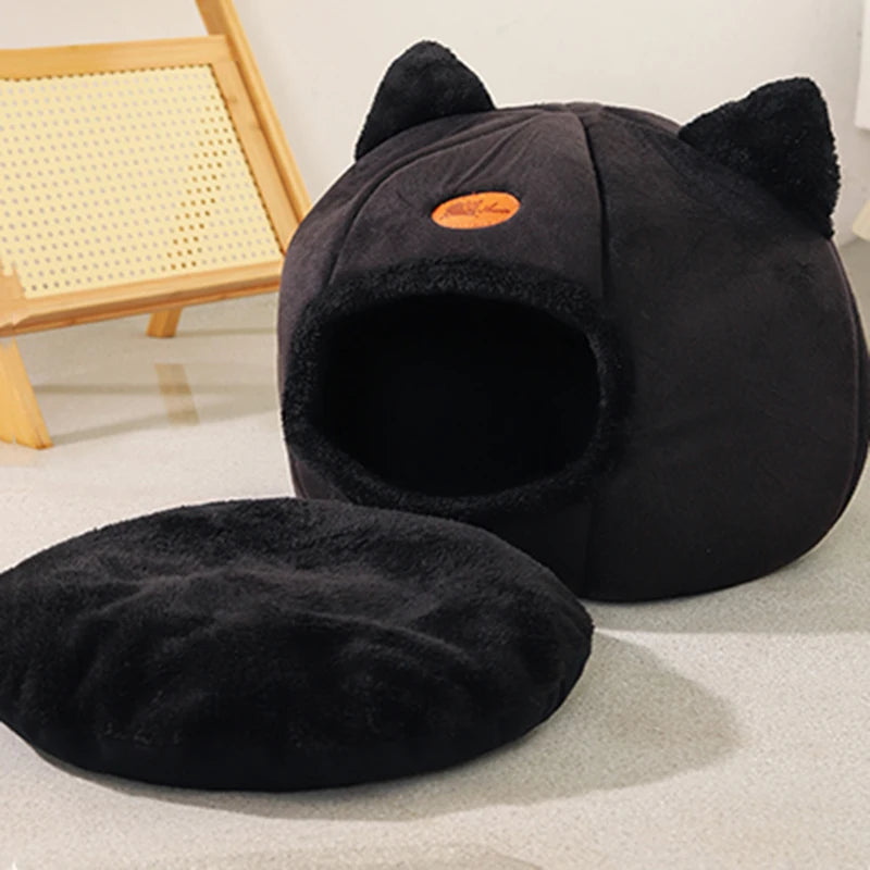 Luxurious Deep Sleep Cave Cat Bed - The Ultimate Cozy Retreat for Small Dogs and Cats