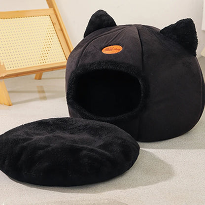 Luxurious Deep Sleep Cave Cat Bed - The Ultimate Cozy Retreat for Small Dogs and Cats
