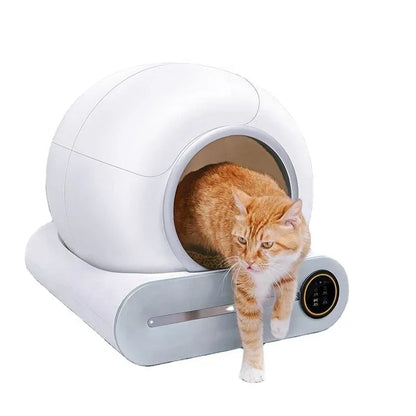 Automatic Large Capacity Cat Litter Box with Semi-Enclosed Design and APP Remote Control