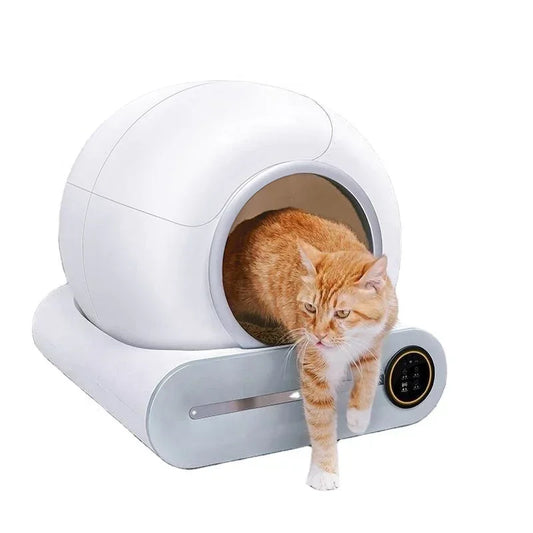 Automatic Large Capacity Cat Litter Box with Semi-Enclosed Design and APP Remote Control