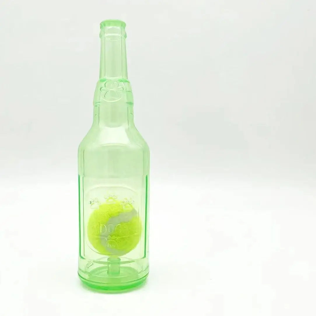Exciting Durable Squeaky Tennis Ball Bottle for Dogs - The Ultimate Interactive Chew Toy for Endless Fun and Boredom Relief