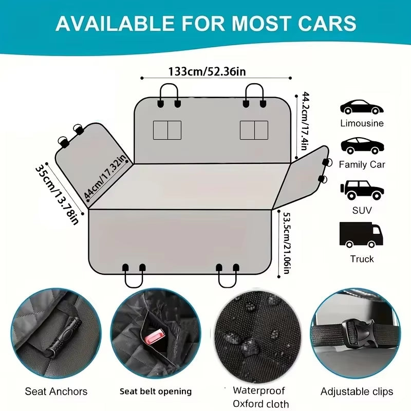 Premium Waterproof and Scratch-Resistant Dog Hammock Car Seat Cover for Enhanced Vehicle Protection
