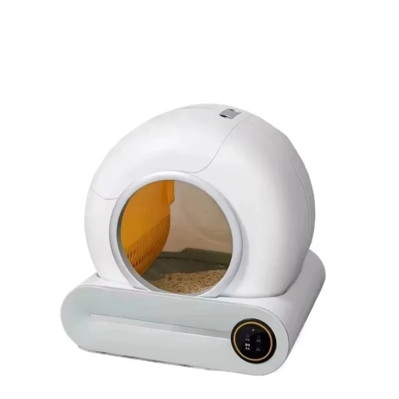 Automatic Large Capacity Cat Litter Box with Semi-Enclosed Design and APP Remote Control