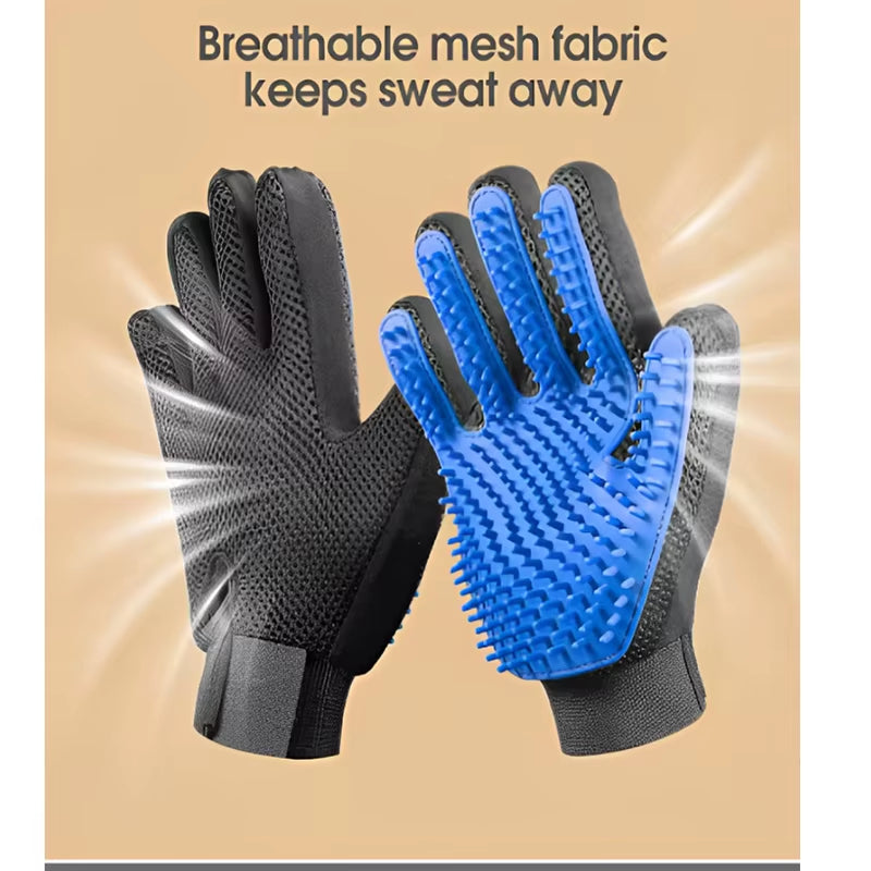 Transform Grooming Time with the Ultimate Pet Grooming Glove - Effortless Deshedding & Soothing Massage for Dogs and Cats