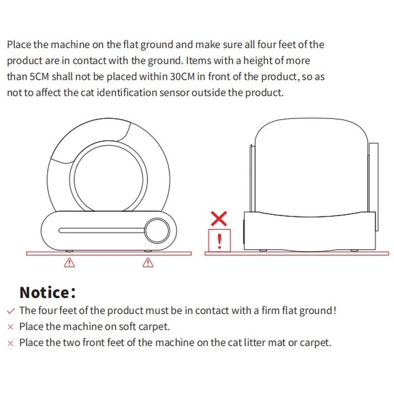 Automatic Large Capacity Cat Litter Box with Semi-Enclosed Design and APP Remote Control