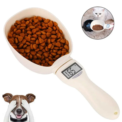 Revolutionary Electronic Pet Food Measuring Scoop with LED Display - Accurate Digital Scale for Dogs and Cats