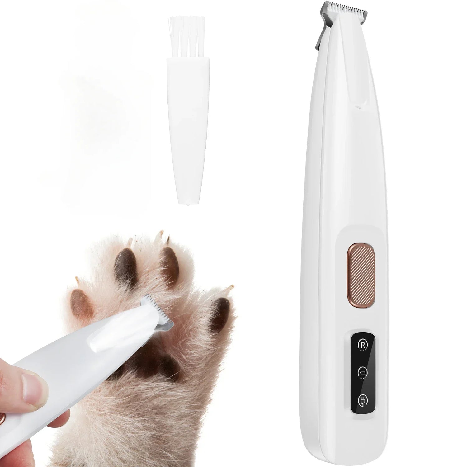 Ultimate Professional Dog Paw Trimmer with LED Light - Waterproof & Quiet Pet Clippers for Precision Grooming