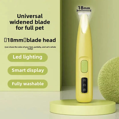 Ultimate Professional Dog Paw Trimmer with LED Light - Waterproof & Quiet Pet Clippers for Precision Grooming
