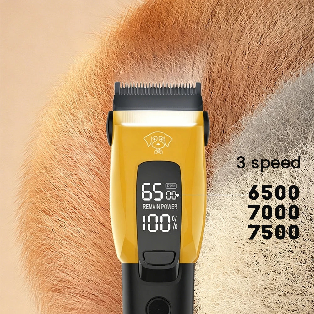 Professional Pet Clipper - Electric Dog and Cat Grooming Trimmer with Type-C Charging for Small and Large Animals