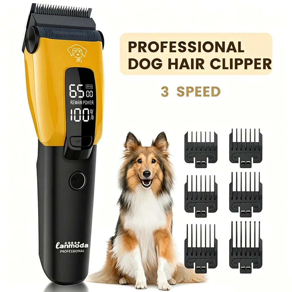 Professional Pet Clipper - Electric Dog and Cat Grooming Trimmer with Type-C Charging for Small and Large Animals