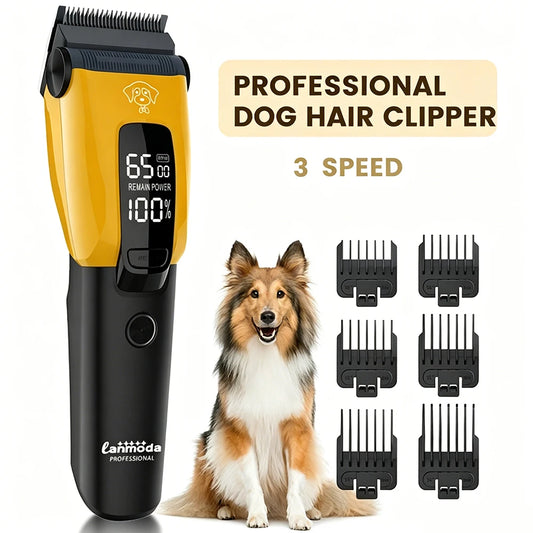 Professional Pet Clipper - Electric Dog and Cat Grooming Trimmer with Type-C Charging for Small and Large Animals