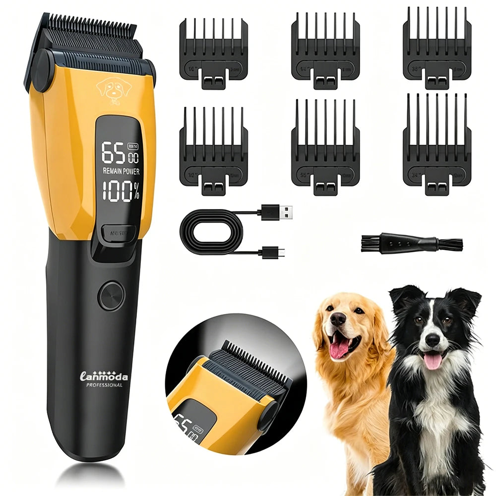 Professional Pet Clipper - Electric Dog and Cat Grooming Trimmer with Type-C Charging for Small and Large Animals