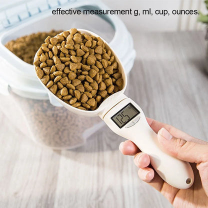 Revolutionary Electronic Pet Food Measuring Scoop with LED Display - Accurate Digital Scale for Dogs and Cats