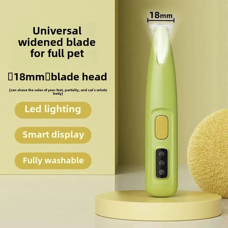 Ultimate Professional Dog Paw Trimmer with LED Light - Waterproof & Quiet Pet Clippers for Precision Grooming