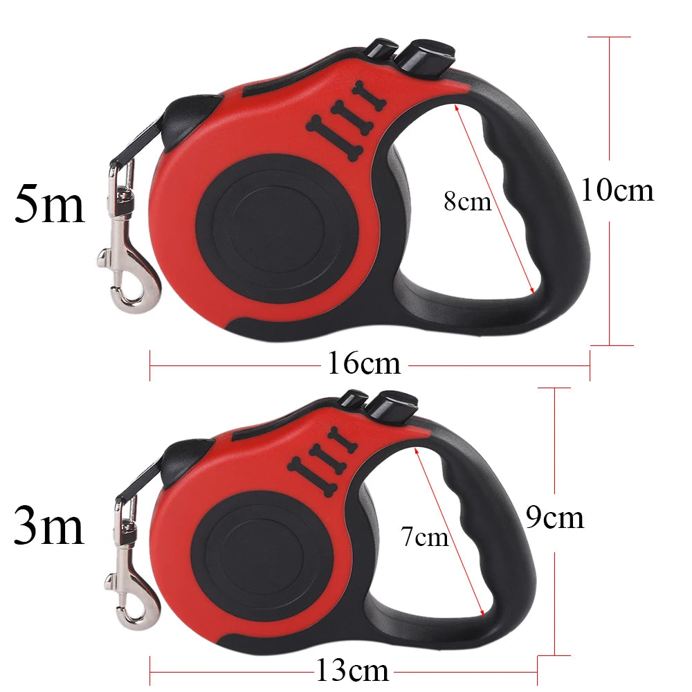 Experience Freedom with the 3M/5M Automatic Retractable Nylon Dog Leash - Perfect for Small Dogs and Cats on Outdoor Adventures