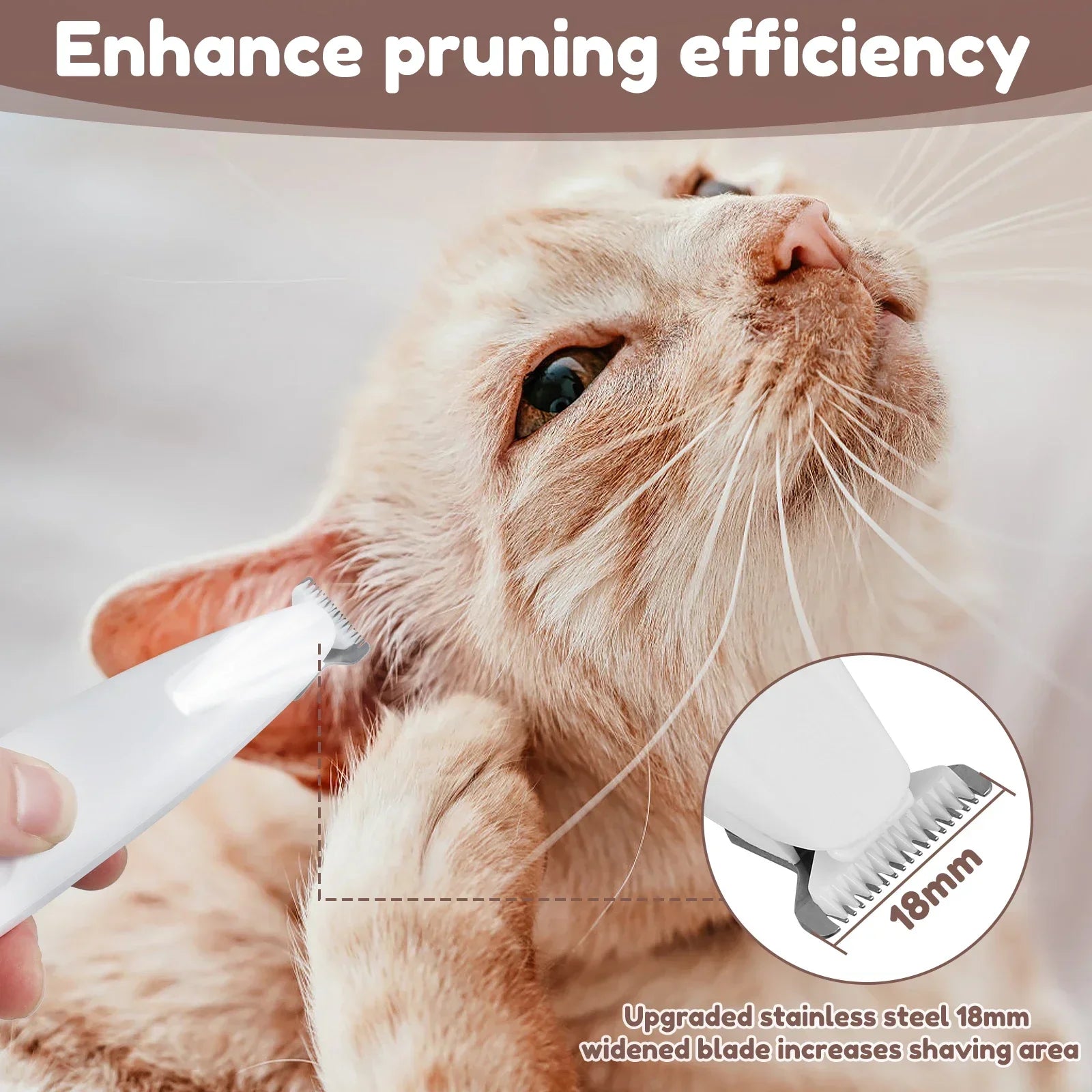 Ultimate Professional Dog Paw Trimmer with LED Light - Waterproof & Quiet Pet Clippers for Precision Grooming
