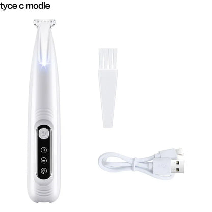 Ultimate Professional Dog Paw Trimmer with LED Light - Waterproof & Quiet Pet Clippers for Precision Grooming
