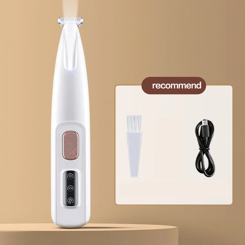 Ultimate Professional Dog Paw Trimmer with LED Light - Waterproof & Quiet Pet Clippers for Precision Grooming