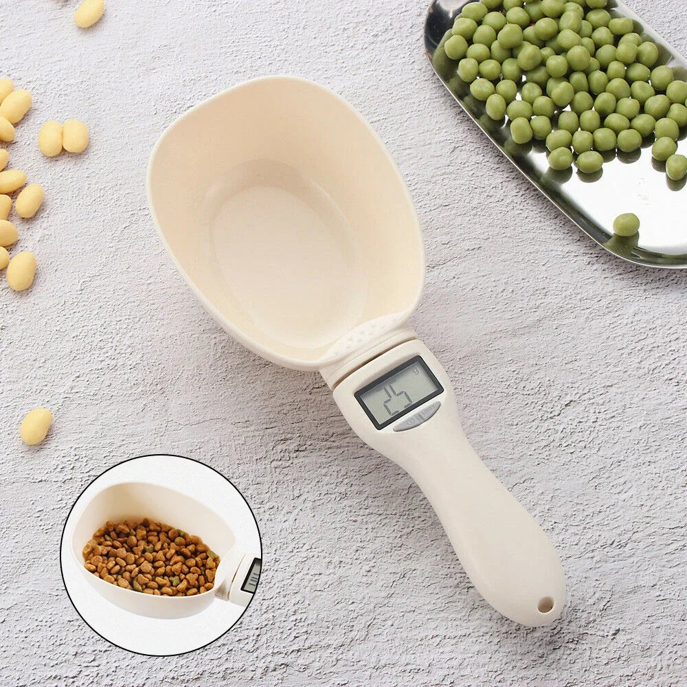 Revolutionary Electronic Pet Food Measuring Scoop with LED Display - Accurate Digital Scale for Dogs and Cats