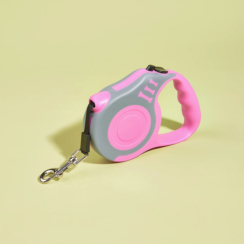 Experience Freedom with the 3M/5M Automatic Retractable Nylon Dog Leash - Perfect for Small Dogs and Cats on Outdoor Adventures