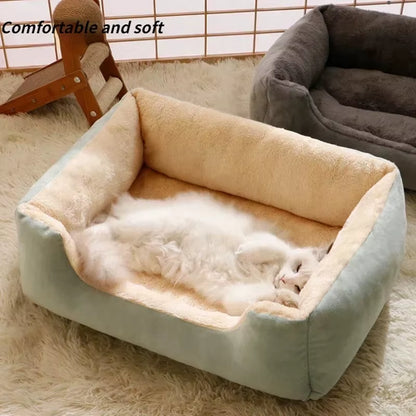 Premium Cat and Dog Bed with Cushions - Winter Accessories for Pets and Cozy Habitat Solutions