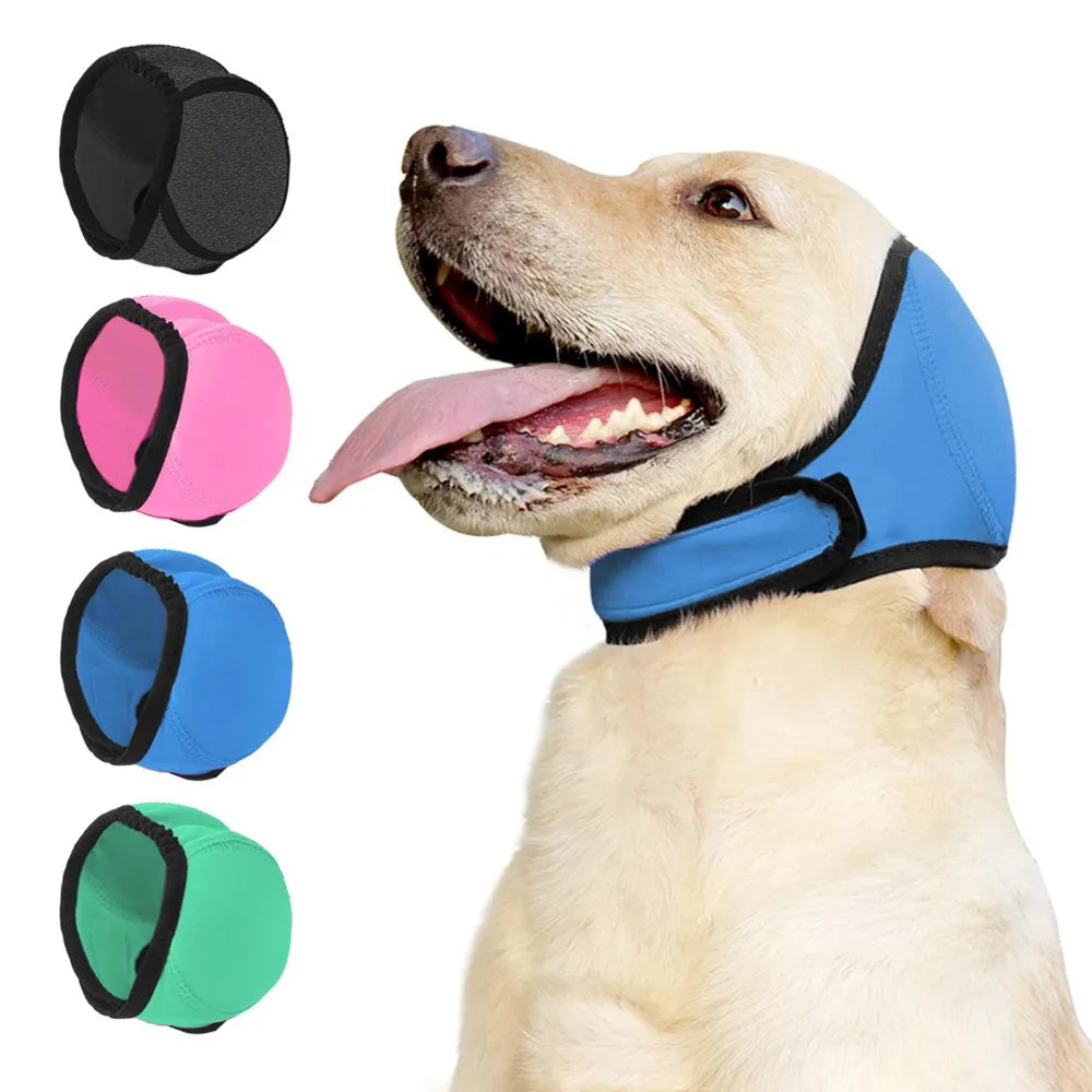 Professional Noise Reduction Dog Ear Covers - Waterproof Calming Earmuffs with Adjustable Shockproof Design