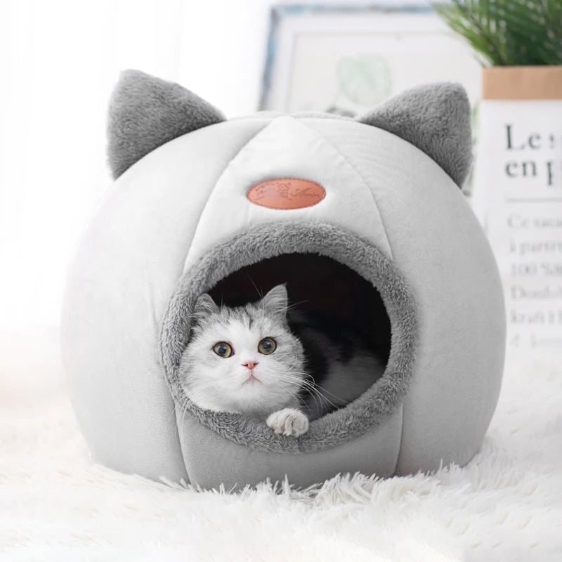 Luxurious Deep Sleep Cave Cat Bed - The Ultimate Cozy Retreat for Small Dogs and Cats