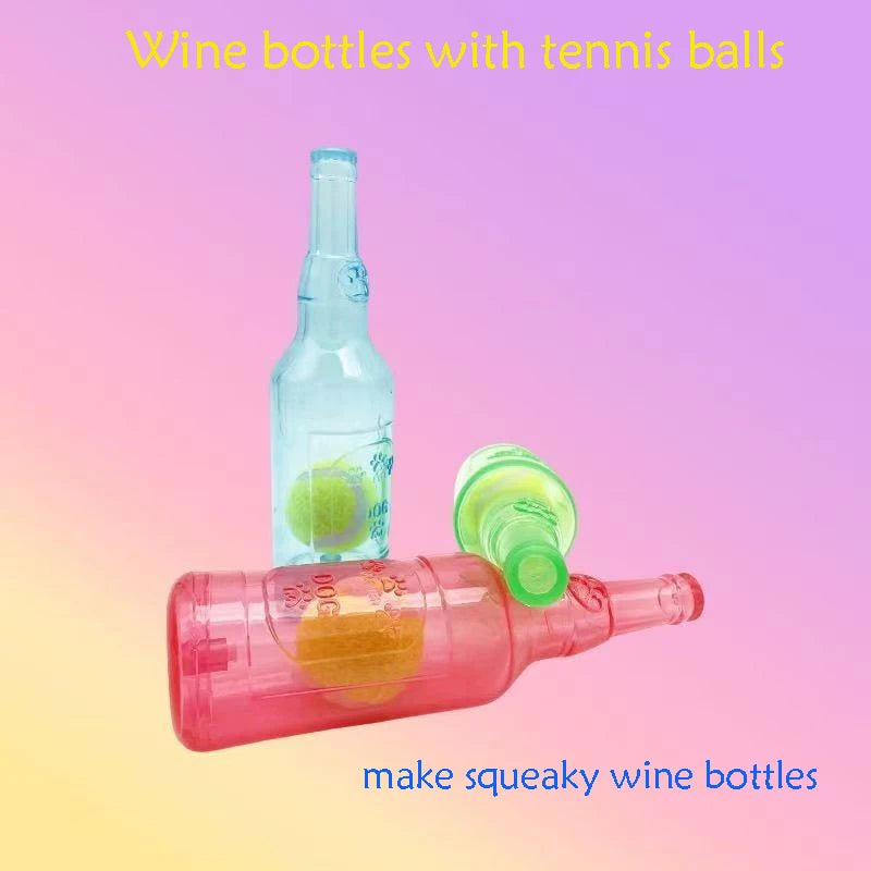 Exciting Durable Squeaky Tennis Ball Bottle for Dogs - The Ultimate Interactive Chew Toy for Endless Fun and Boredom Relief