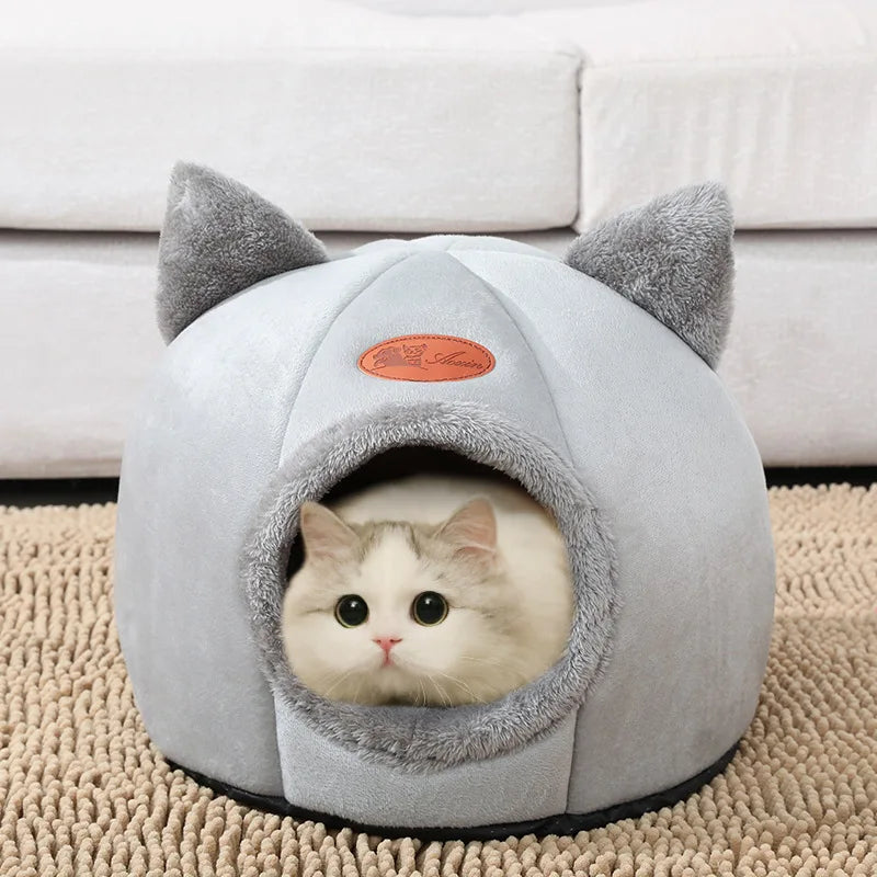 Luxurious Deep Sleep Cave Cat Bed - The Ultimate Cozy Retreat for Small Dogs and Cats