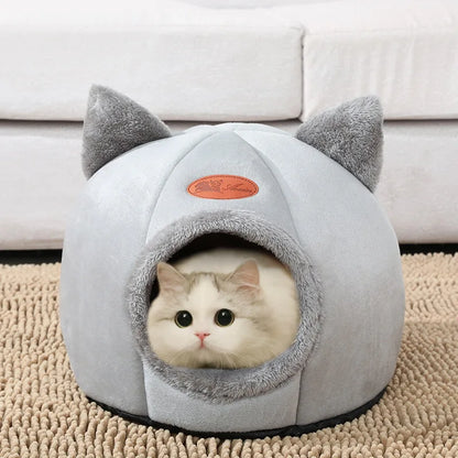 Luxurious Deep Sleep Cave Cat Bed - The Ultimate Cozy Retreat for Small Dogs and Cats