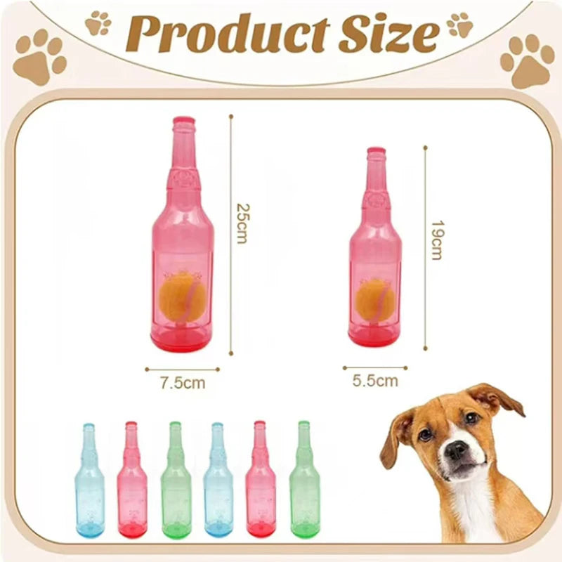 Exciting Durable Squeaky Tennis Ball Bottle for Dogs - The Ultimate Interactive Chew Toy for Endless Fun and Boredom Relief