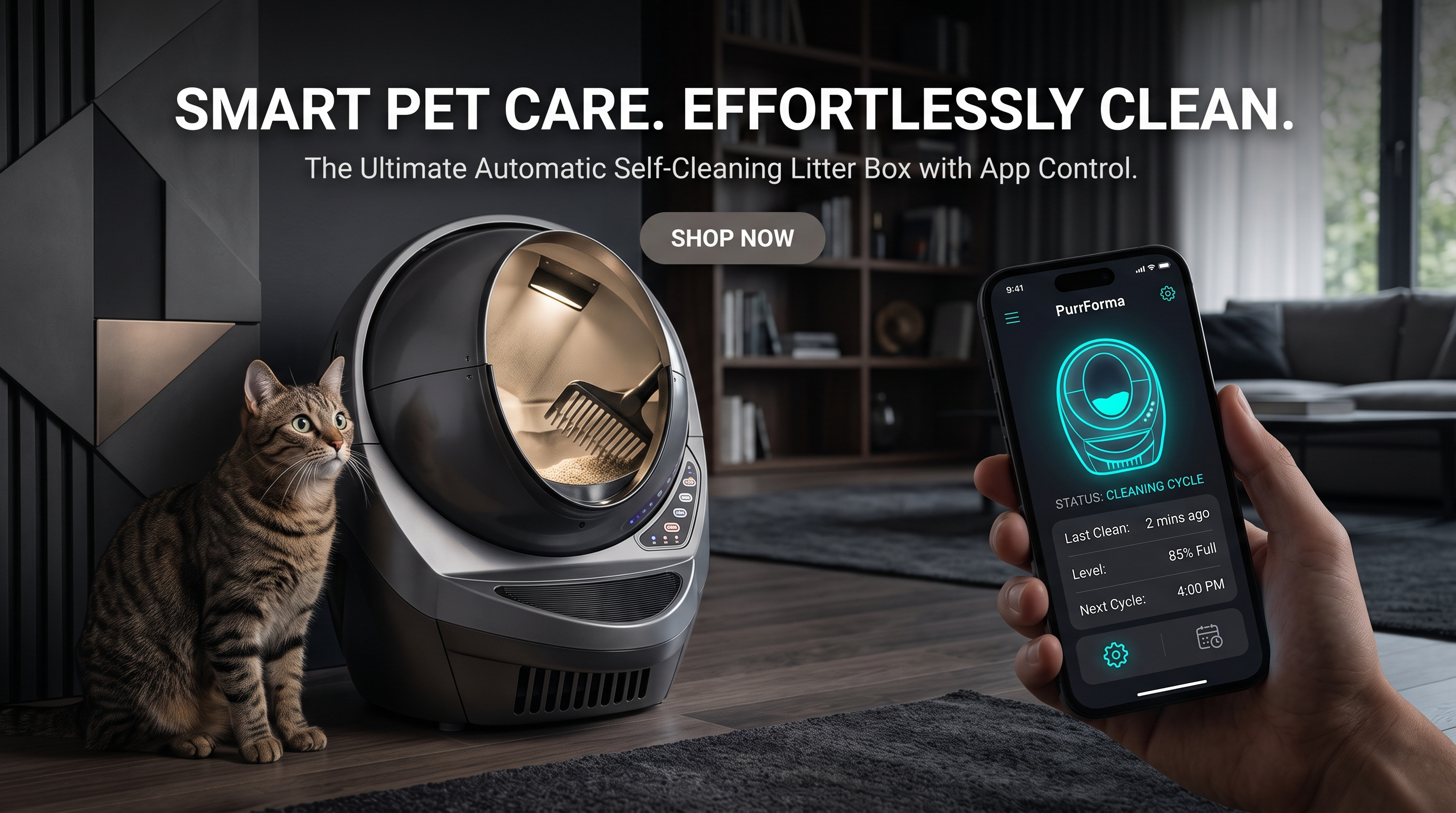 Snout & Paw smart litter box hero banner